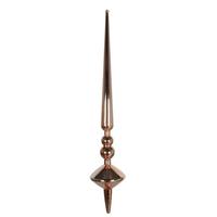 Vickerman 18" Rose Gold Shiny Cupola Finial Ornament (2 pack)