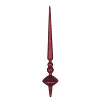 Vickerman 18" Burgundy Glitter Cupola Finial Ornament (2 pack)