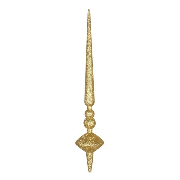 18" Gold Glitter Cupola Finial Ornament (2 pack)