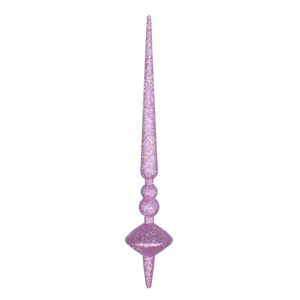 18" Orchid Glitter Cupola Finial Ornament (2 pack)