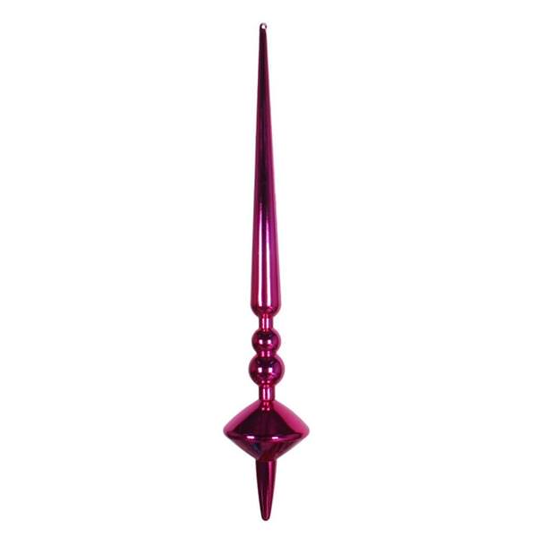 18" Fuchsia Shiny Cupola Finial Ornament (2 pack)