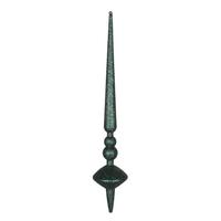 Vickerman 18" Midnight Green Glitter Cupola Finial Ornament (2 pack)