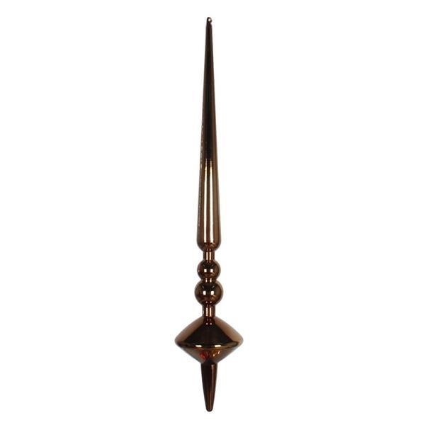 18" Mocha Shiny Cupola Finial Ornament (2 pack)