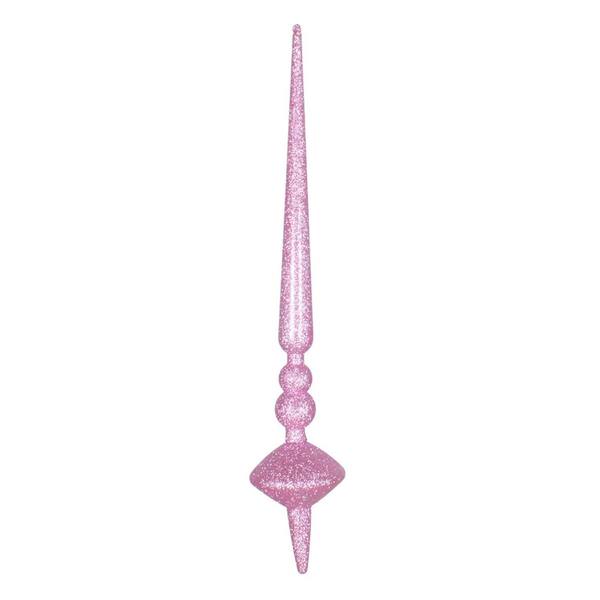 18" Pink Glitter Cupola Finial Ornament (2 pack)