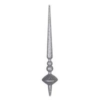 Vickerman 18" Pewter Glitter Cupola Finial Ornament (2 pack)