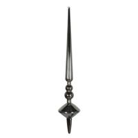 Vickerman 18" Pewter Shiny Cupola Finial Ornament (2 pack)