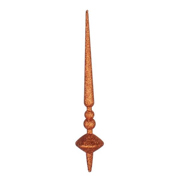 18" Copper Glitter Cupola Finial Ornament (2 pack)