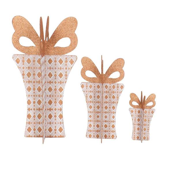 9" / 16" / 22" Rose Gold / White Foam Gift Box Set (set of 3)