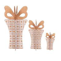 Vickerman 9" / 16" / 22" Rose Gold / White Foam Gift Box Set (set of 3)