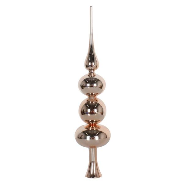 19" Rose Gold Shiny Finial Tree Topper