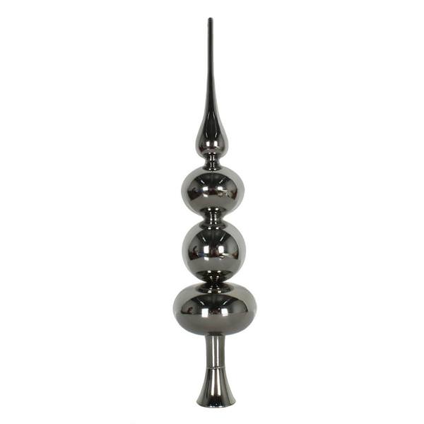 19" Pewter Shiny Finial Tree Topper