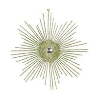 Vickerman 6.5" Celadon Glitter Snowflake Burst Ornament (6 pack)