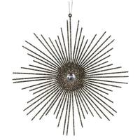 Vickerman 6.5" Moss Green Glitter Snowflake Burst Ornament (6 pack)