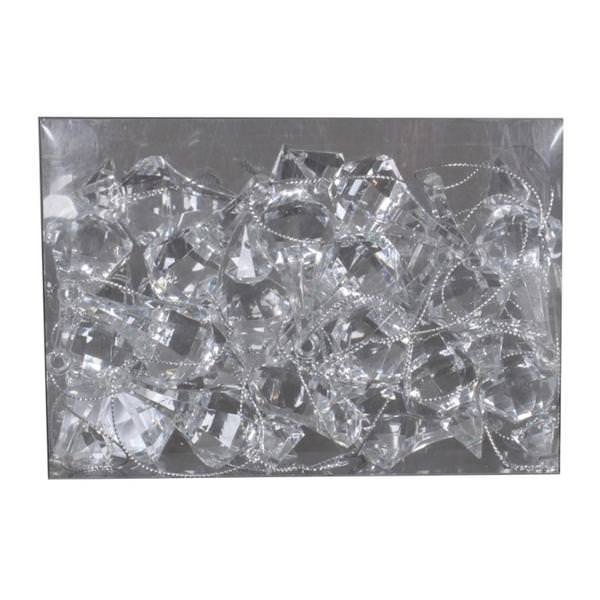 2.75" Clear Acrylic Drop Ornament (18 pack)