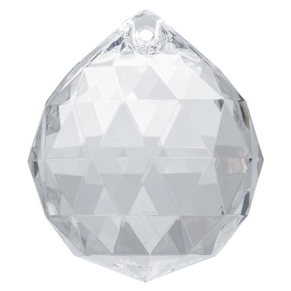 1" Clear Acrylic Ball Ornament (24 pack)