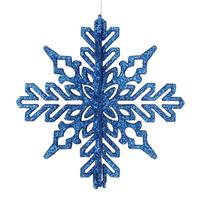 Vickerman 6" Blue 3D Glitter Snowflake Ornament (3 pack)