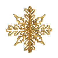 Vickerman 6" Antique Gold 3D Glitter Snowflake Ornament (3 pack)