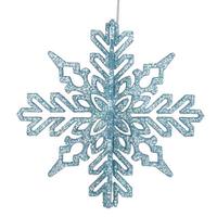 Vickerman 6" Baby Blue 3D Glitter Snowflake Ornament (3 pack)
