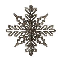 Vickerman 6" Moss Green 3D Glitter Snowflake Ornament (3 pack)