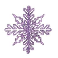 Vickerman 6" Lavender 3D Glitter Snowflake Ornament (3 pack)