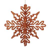Vickerman 6" Copper 3D Glitter Snowflake Ornament (3 pack)