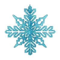 Vickerman 9" Turquoise 3D Glitter Snowflake Ornament (2 pack)