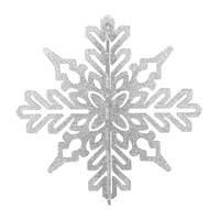 Vickerman 14" Silver 3D Glitter Snowflake Ornament (2 pack)