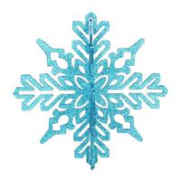 Vickerman 14" Turquoise 3D Glitter Snowflake Ornament (2 pack)