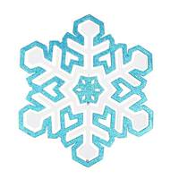 Vickerman 17" Turquoise / White 3D Glitter Snowflake Ornament