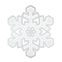 Vickerman 25" Silver / White 3D Glitter Snowflake Ornament