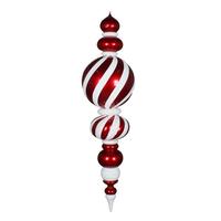 Vickerman 62" Red / White Candy Stripe Jumbo Finial Ornament