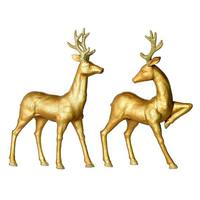 Vickerman 13" Champagne Deer (set of 2)