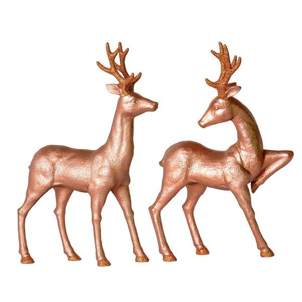 13" Rose Gold Deer (set of 2)