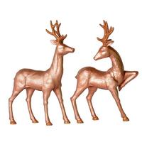 Vickerman 13" Rose Gold Deer (set of 2)