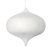 View 6" White Flocked Onion Ornament (4 pack)
