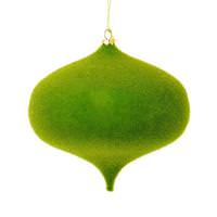 Vickerman 6" Moss Green Flocked Onion Ornament (4 pack)