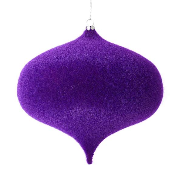 6" Purple Flocked Onion Ornament (4 pack)