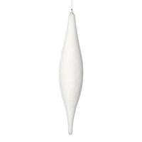 Vickerman 13" White Flocked Shuttle Ornament (3 pack)