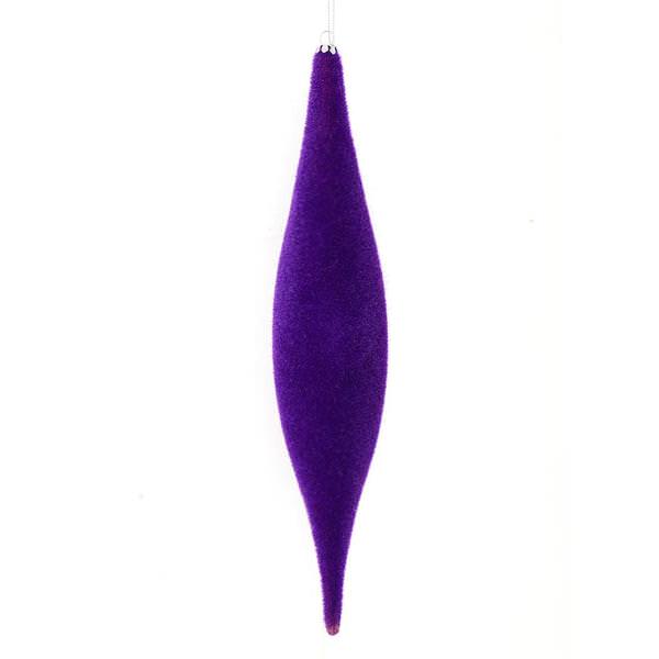 13" Purple Flocked Shuttle Ornament (3 pack)