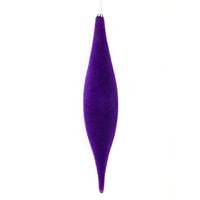 Vickerman 13" Purple Flocked Shuttle Ornament (3 pack)