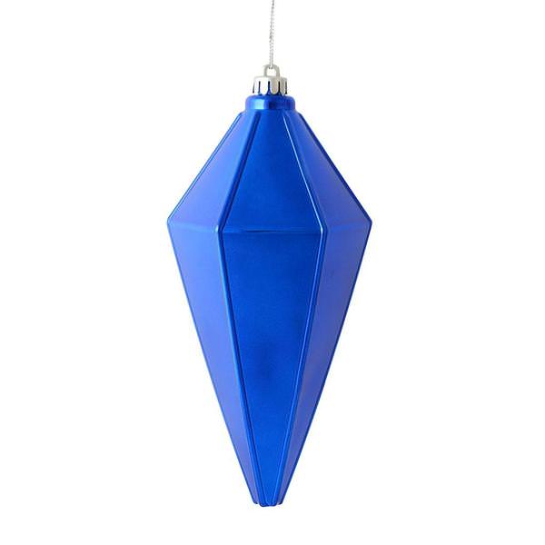 7" Blue Shiny Lantern Ornament (4 pack)