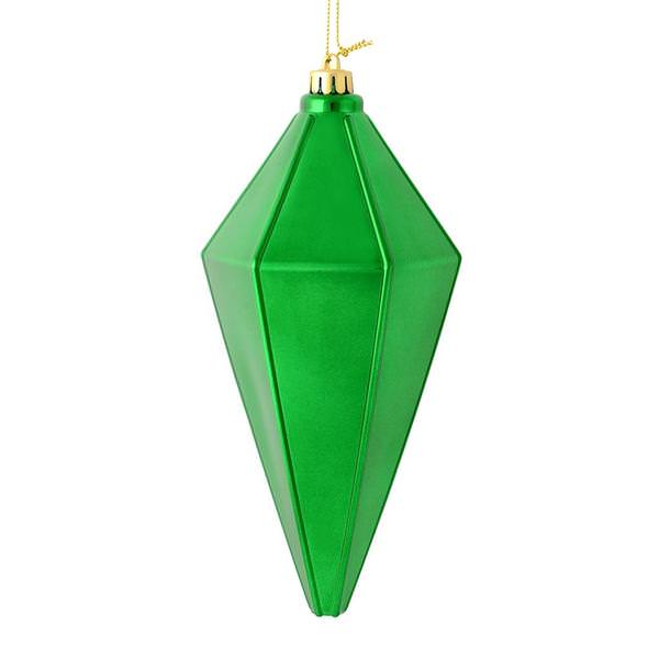 7" Green Shiny Lantern Ornament (4 pack)