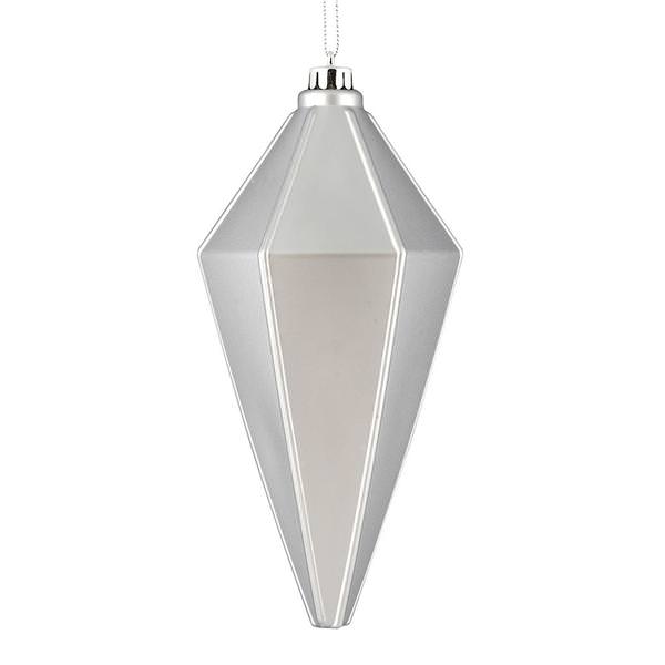 7" Silver Shiny Lantern Ornament (4 pack)