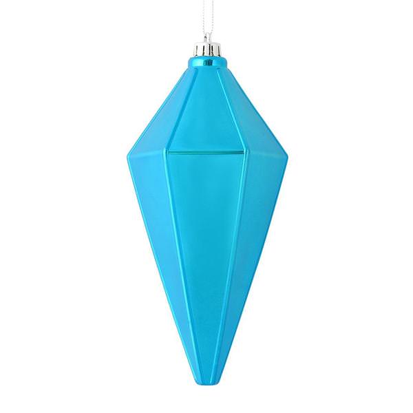7" Turquoise Shiny Lantern Ornament (4 pack)