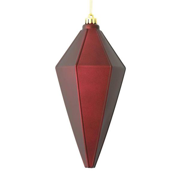 7" Wine Matte Lantern Ornament (4 pack)