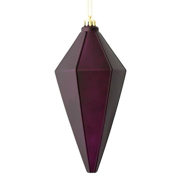 7" Plum Matte Lantern Ornament (4 pack)