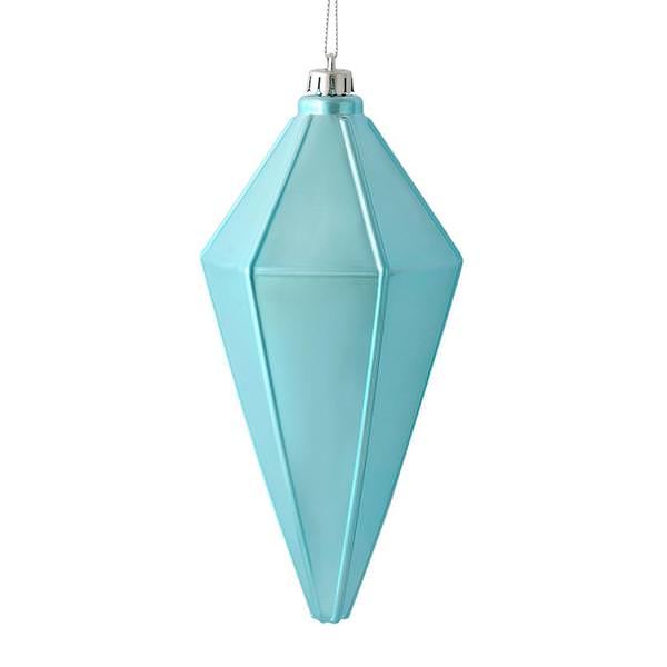 7" Baby Blue Shiny Lantern Ornament (4 pack)