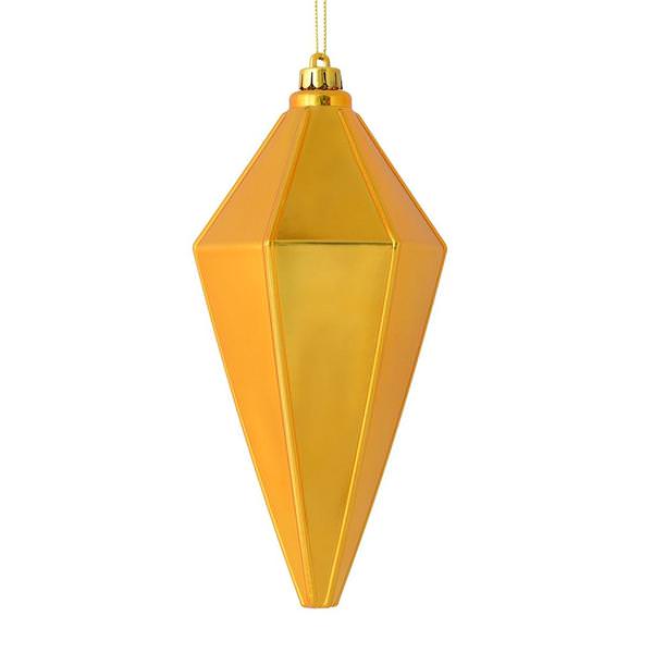 7" Honey Gold Shiny Lantern Ornament (4 pack)