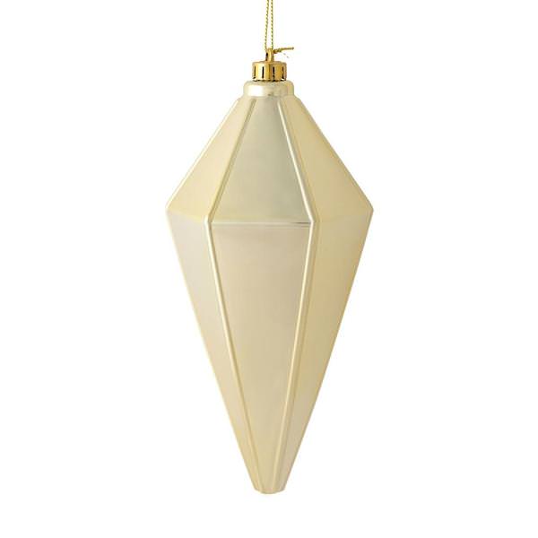 7" Champagne Shiny Lantern Ornament (4 pack)