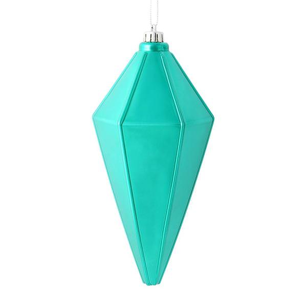 7" Teal Shiny Lantern Ornament (4 pack)